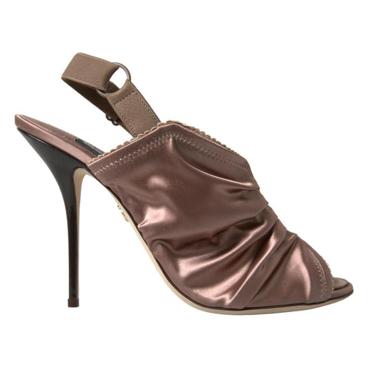 Dolce & Gabbana Light brown Slingback Corset Style Fastening stiletto heels Dolce & Gabbana