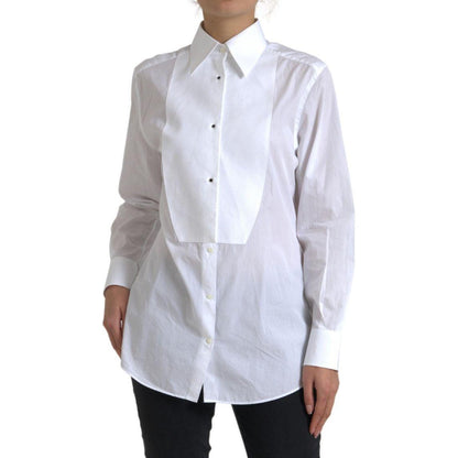 Dolce & Gabbana Cotton Collared Long Sleeves Shirt White Dolce & Gabbana