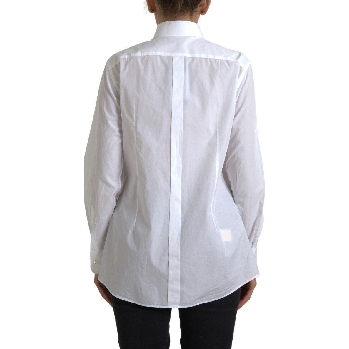 Dolce & Gabbana Cotton Collared Long Sleeves Shirt White Dolce & Gabbana