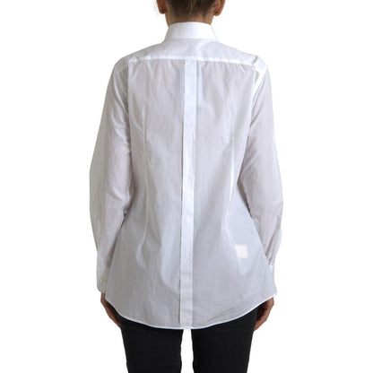Dolce & Gabbana Cotton Collared Long Sleeves Shirt White Dolce & Gabbana