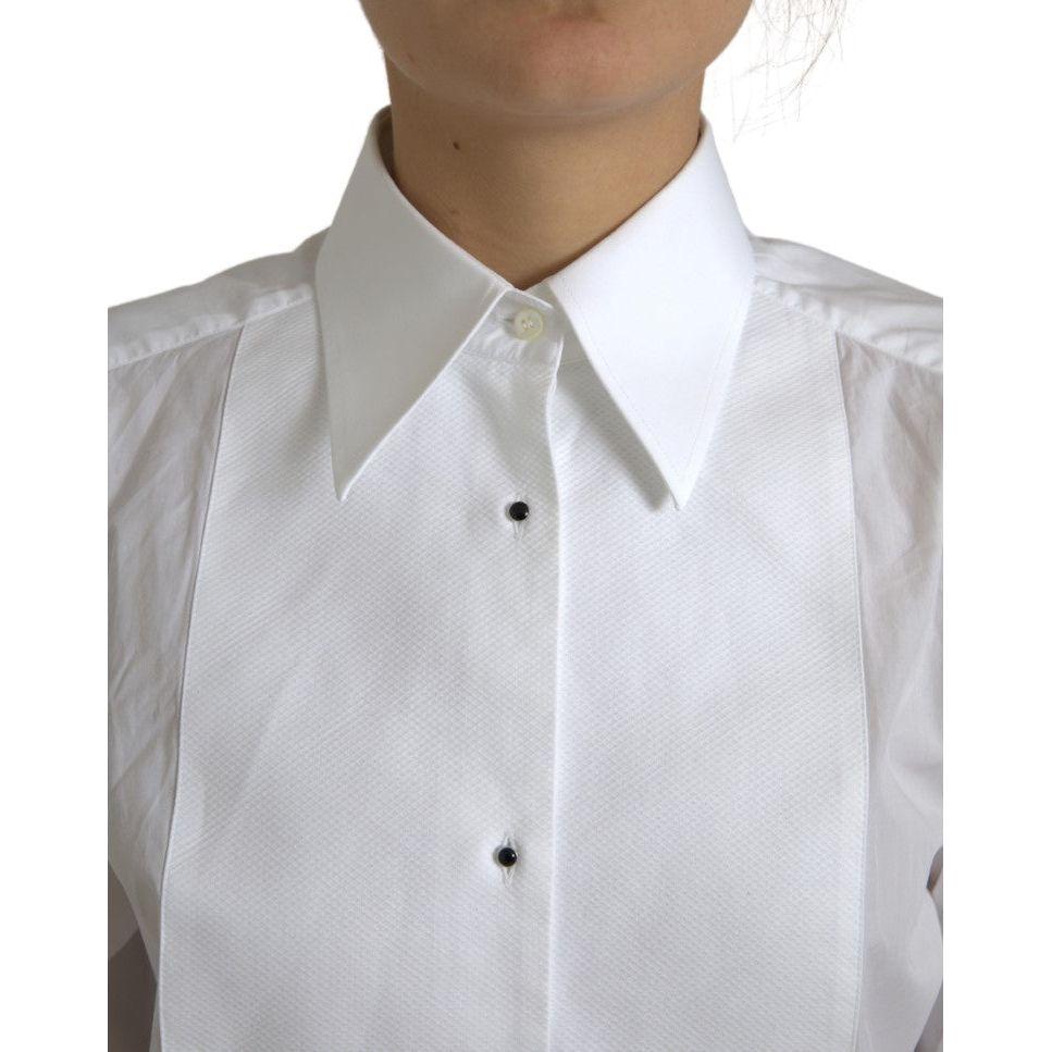 Dolce & Gabbana Cotton Collared Long Sleeves Shirt White Dolce & Gabbana
