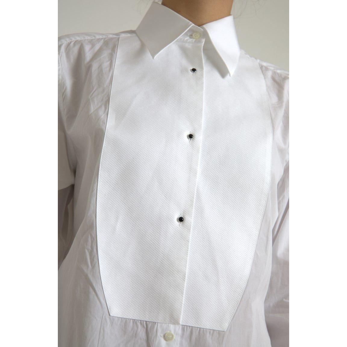 Dolce & Gabbana Cotton Collared Long Sleeves Shirt White Dolce & Gabbana