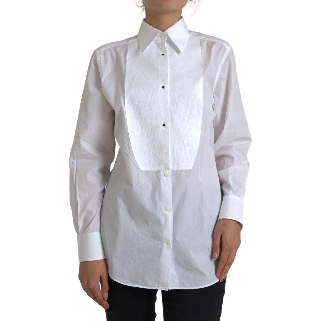 Dolce & Gabbana Cotton Collared Long Sleeves Shirt White Dolce & Gabbana