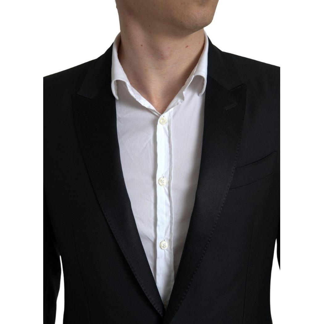 Dolce & Gabbana Black Wool Single Breasted MARTINI Blazer Dolce & Gabbana