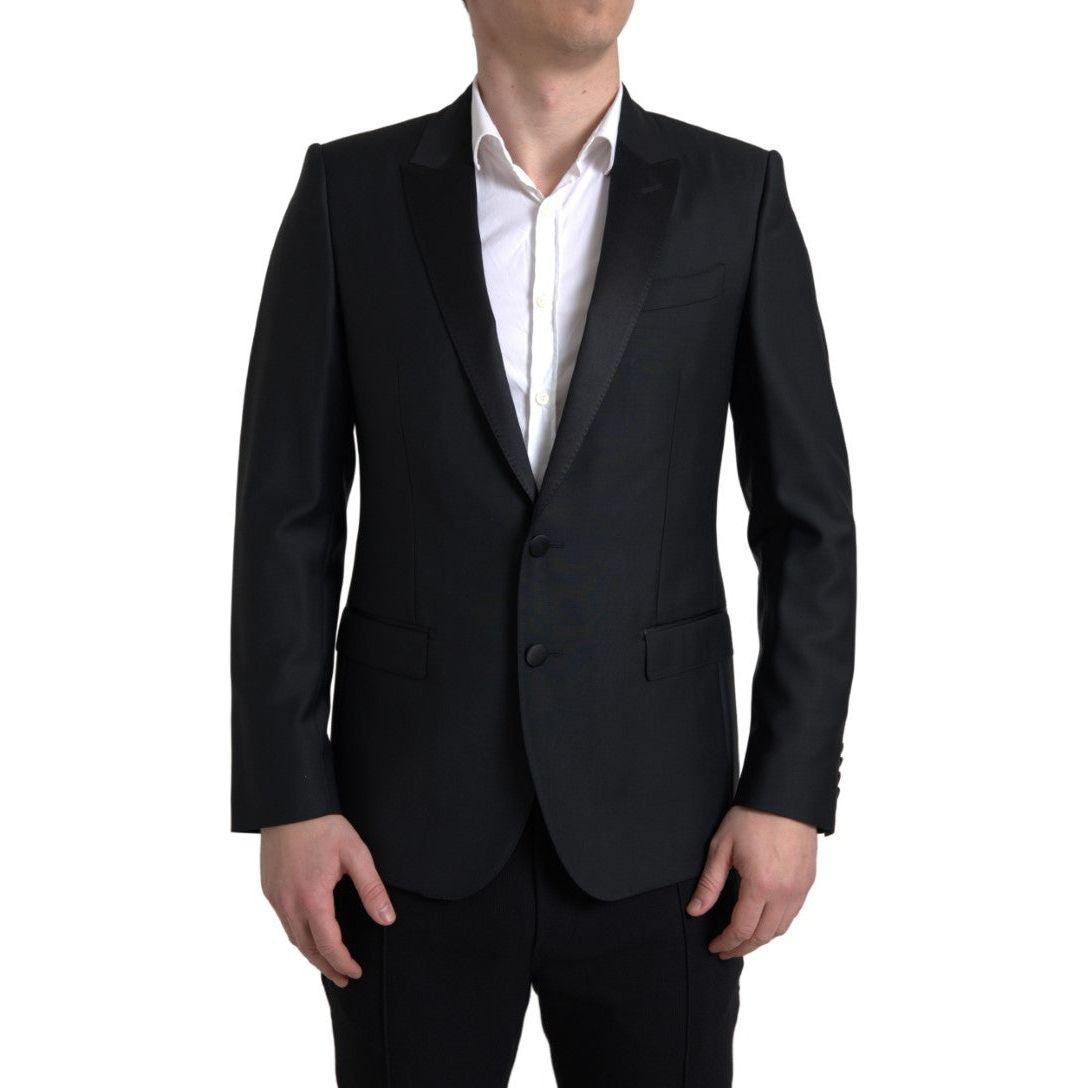 Dolce & Gabbana Black Wool Single Breasted MARTINI Blazer Dolce & Gabbana