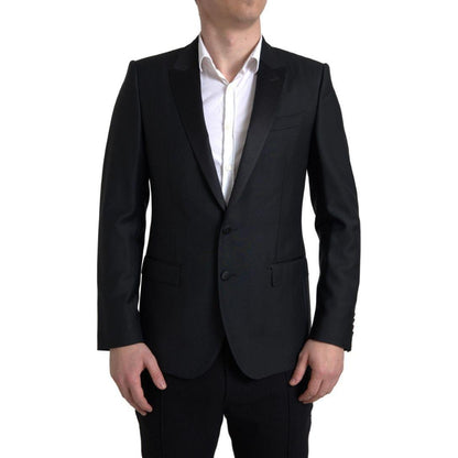 Dolce & Gabbana Black Wool Single Breasted MARTINI Blazer Dolce & Gabbana