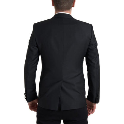 Dolce & Gabbana Black Wool Single Breasted MARTINI Blazer Dolce & Gabbana