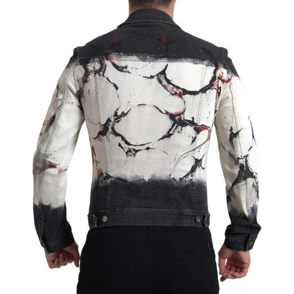 Dolce & Gabbana Multicolor Cotton Collared Denim Jacket Dolce & Gabbana