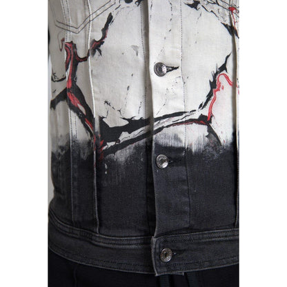 Dolce & Gabbana Multicolor Cotton Collared Denim Jacket Dolce & Gabbana