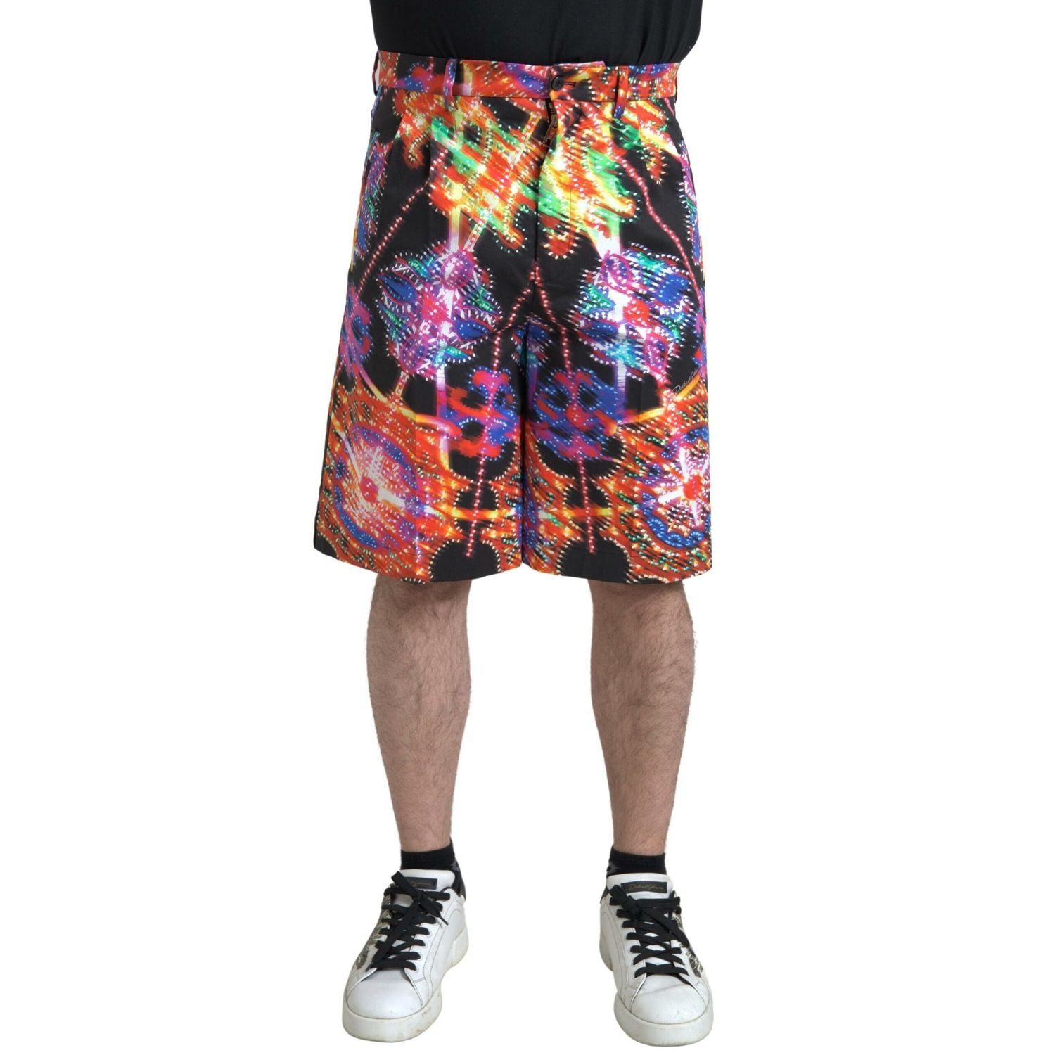 Dolce & Gabbana Multicolor Printed Cotton Men Bermuda Shorts