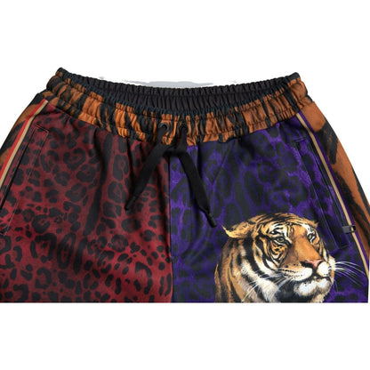 Dolce & Gabbana Multicolor Tiger Print Men Bermuda Shorts Dolce & Gabbana