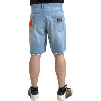 Dolce & Gabbana Light Blue Cotton Men Bermuda Denim Shorts Dolce & Gabbana