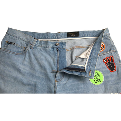 Dolce & Gabbana Light Blue Cotton Men Bermuda Denim Shorts Dolce & Gabbana