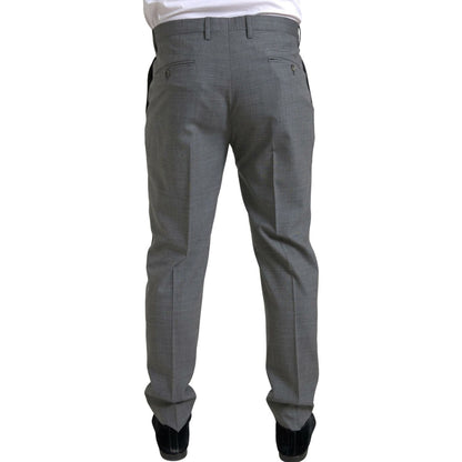 Dolce & Gabbana Gray Wool Chino Skinny Men Dress Trouser Pants Dolce & Gabbana