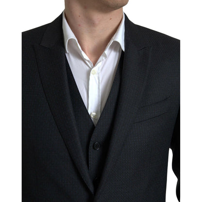 Dolce & Gabbana Black 3 Piece Single Breasted MARTINI Suit Dolce & Gabbana