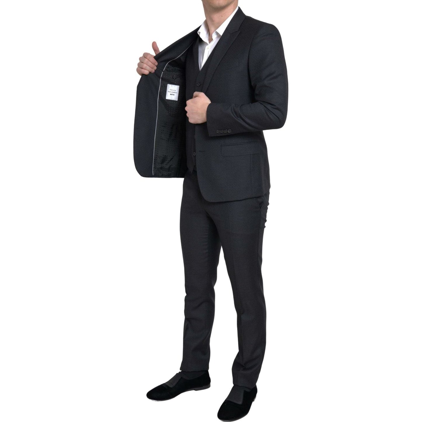 Dolce & Gabbana Black 3 Piece Single Breasted MARTINI Suit Dolce & Gabbana