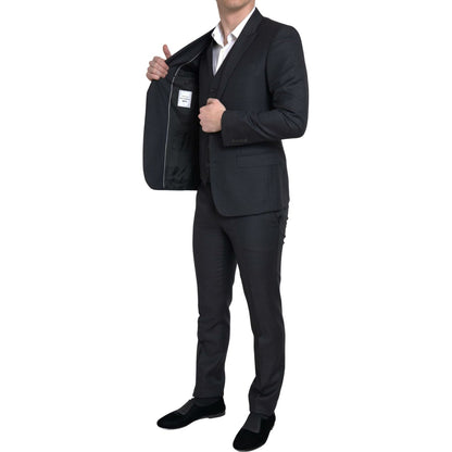 Dolce & Gabbana Black 3 Piece Single Breasted MARTINI Suit Dolce & Gabbana