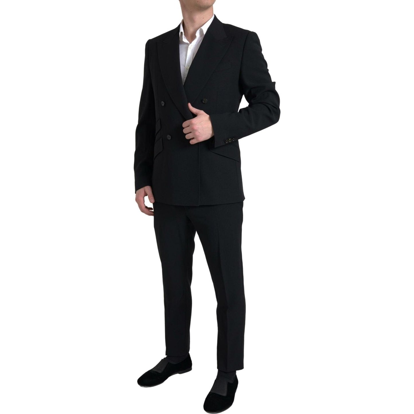 Dolce & Gabbana Black 2 Piece Double Breasted SICILIA Suit Dolce & Gabbana