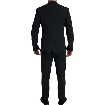 Dolce & Gabbana Black 2 Piece Double Breasted SICILIA Suit Dolce & Gabbana