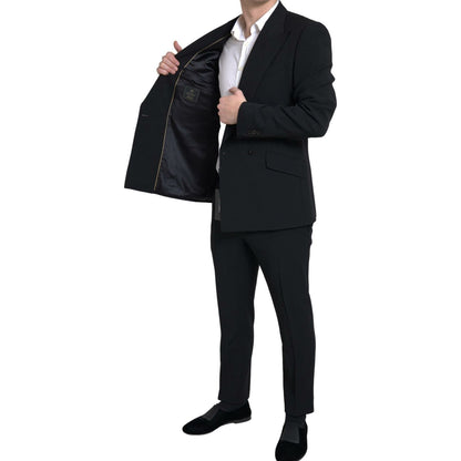Dolce & Gabbana Black 2 Piece Double Breasted SICILIA Suit Dolce & Gabbana