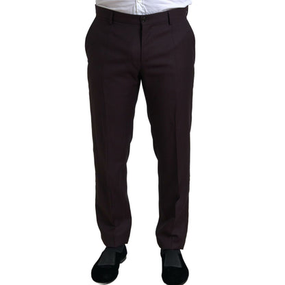 Dolce & Gabbana Maroon 2 Piece Single Breasted MARTINI Suit