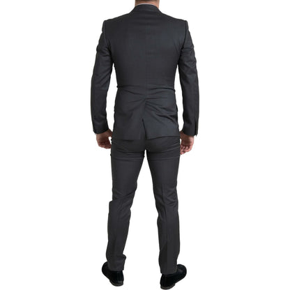 Dolce & Gabbana Gray 2 Piece Double Breasted SICILIA Suit Dolce & Gabbana