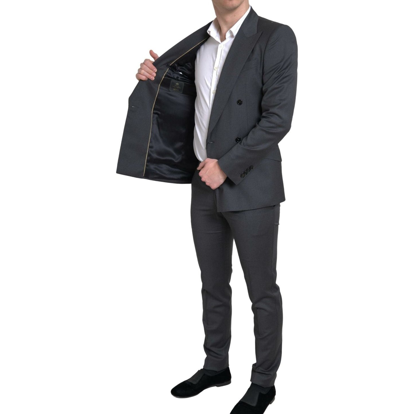 Dolce & Gabbana Gray 2 Piece Double Breasted SICILIA Suit Dolce & Gabbana