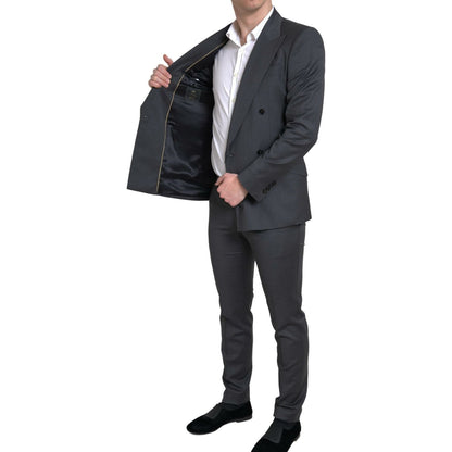 Dolce & Gabbana Gray 2 Piece Double Breasted SICILIA Suit Dolce & Gabbana