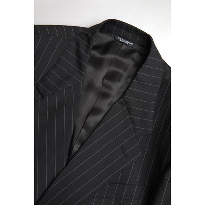 Dolce & Gabbana Black Stripe Single Breasted SICILIA Blazer Dolce & Gabbana