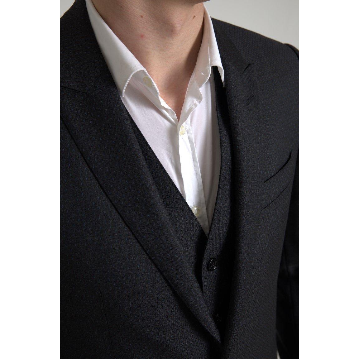 Dolce & Gabbana Black 3 Piece Single Breasted MARTINI Suit Dolce & Gabbana