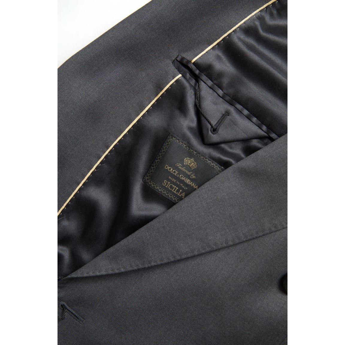 Dolce & Gabbana Gray 2 Piece Double Breasted SICILIA Suit Dolce & Gabbana