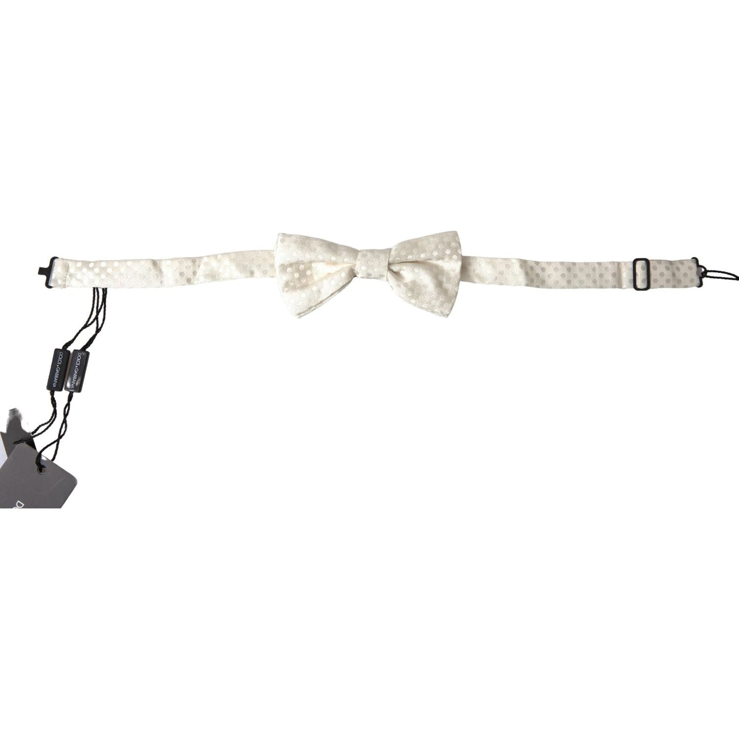 Dolce & Gabbana Ivory Fantasy Pattern Adjustable Neck Papillon Bow Tie Dolce & Gabbana
