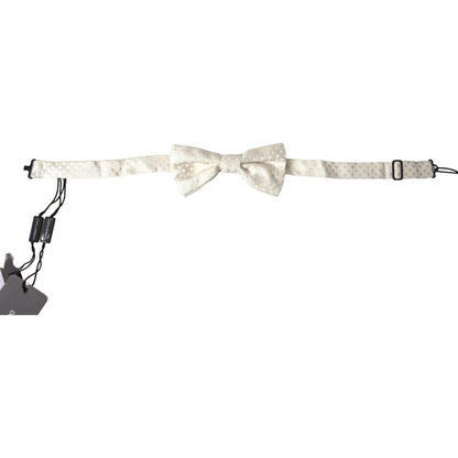 Dolce & Gabbana Ivory Fantasy Pattern Adjustable Neck Papillon Bow Tie Dolce & Gabbana