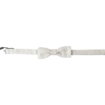 Dolce & Gabbana Ivory Silk Adjustable Neck Papillon Men Bow Tie Dolce & Gabbana