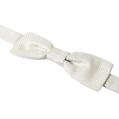 Dolce & Gabbana Ivory Silk Adjustable Neck Papillon Men Bow Tie Dolce & Gabbana