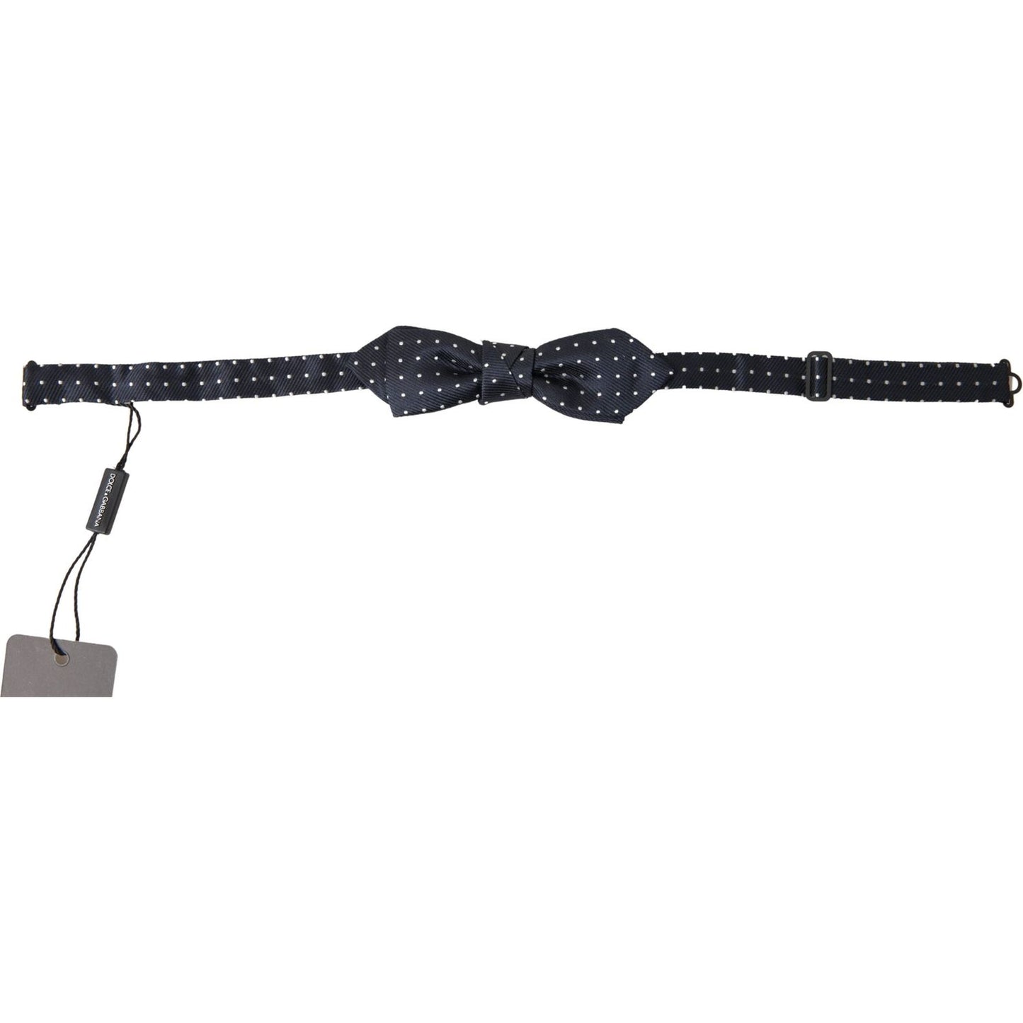 Dolce & Gabbana Blue Polka Dot Silk Adjustable Men Neck Papillon Bow Tie Dolce & Gabbana
