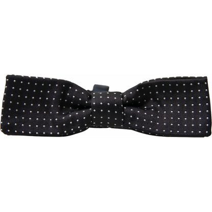 Dolce & Gabbana Black Polka Dot Silk Adjustable Men Neck Papillon Bow Tie Dolce & Gabbana