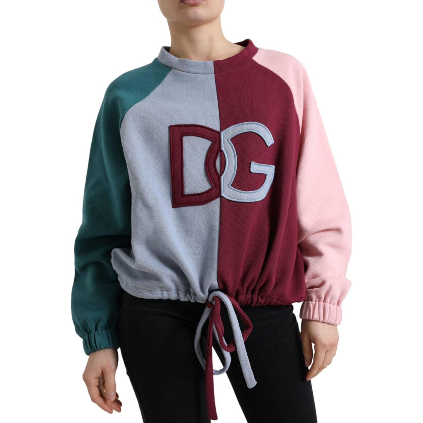 Dolce & Gabbana Multicolor Cotton Crew Neck Pullover Sweater Dolce & Gabbana