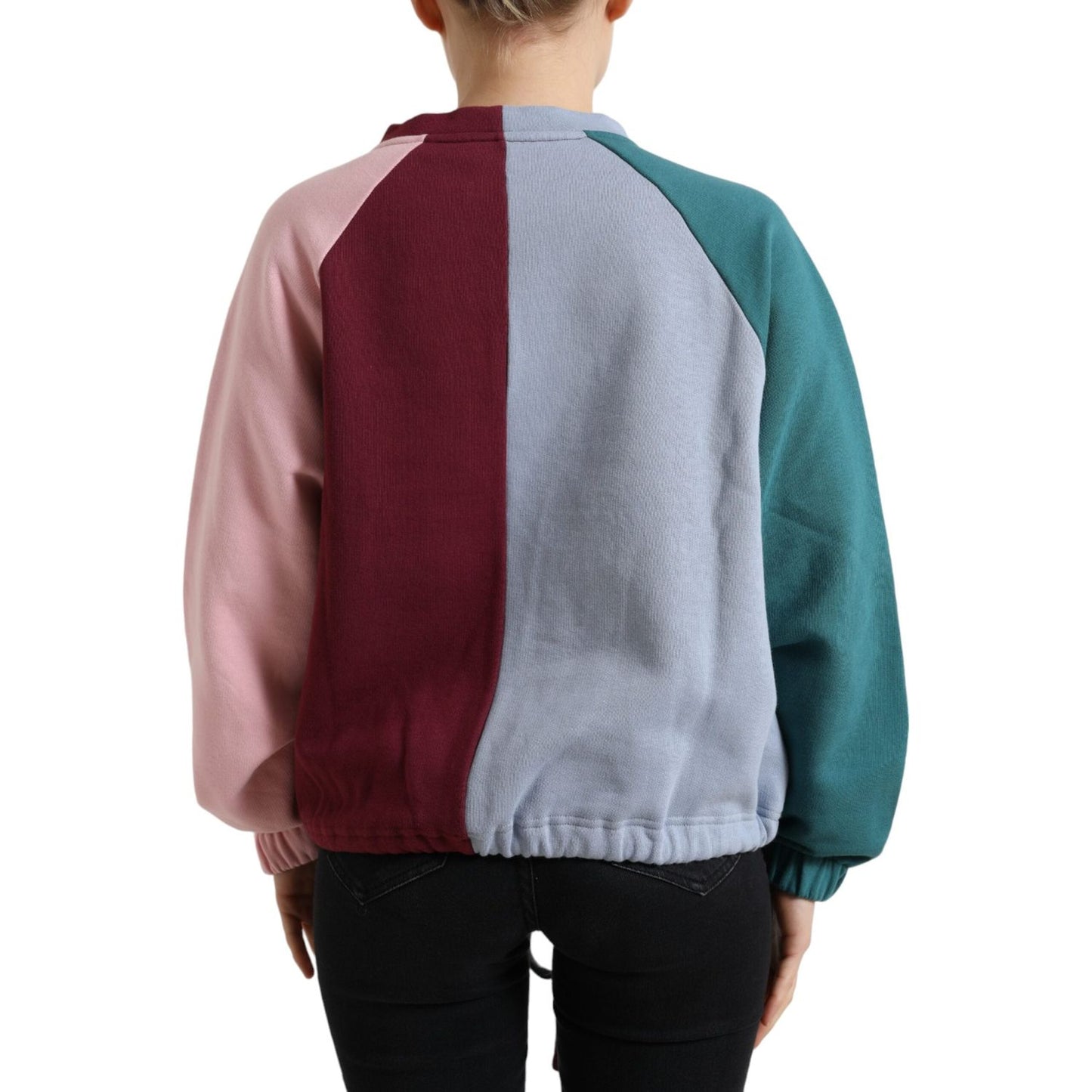 Dolce & Gabbana Multicolor Cotton Crew Neck Pullover Sweater Dolce & Gabbana