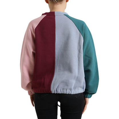 Dolce & Gabbana Multicolor Cotton Crew Neck Pullover Sweater Dolce & Gabbana