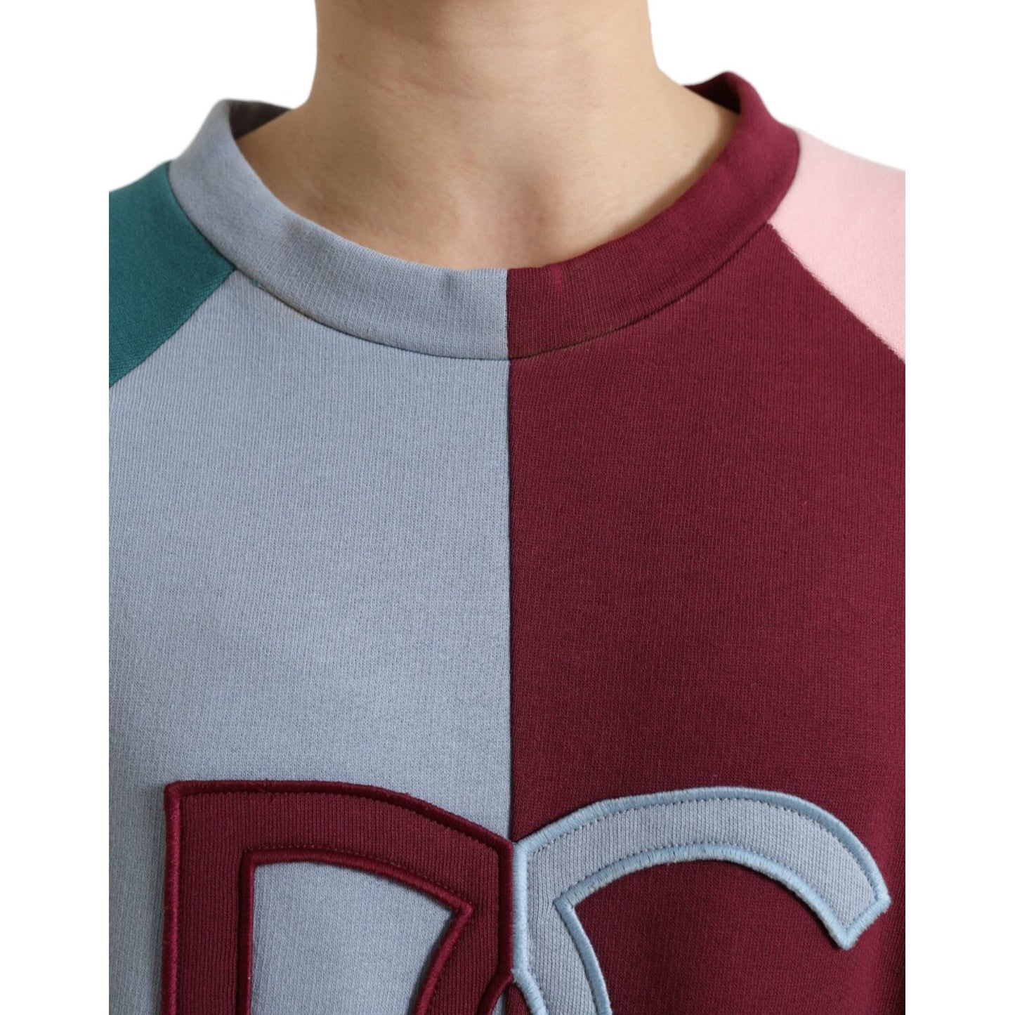 Dolce & Gabbana Multicolor Cotton Crew Neck Pullover Sweater Dolce & Gabbana