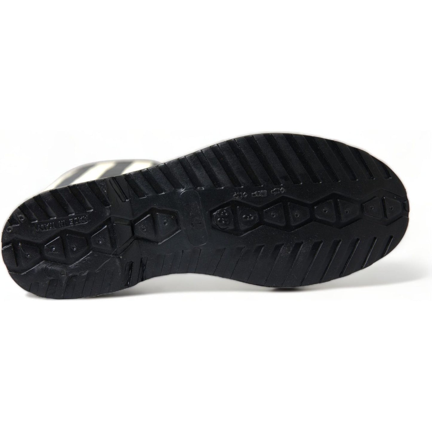 Dolce & Gabbana Black Rubber Knee High Flat Boots Shoes Dolce & Gabbana