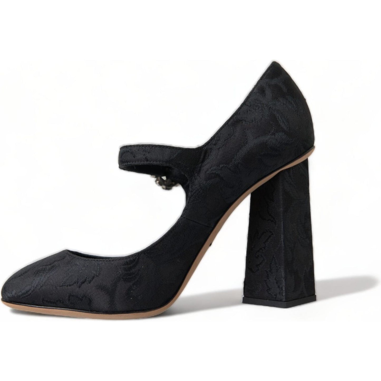 Dolce & Gabbana Black Brocade Mary Janes Heels Pumps Shoes Dolce & Gabbana