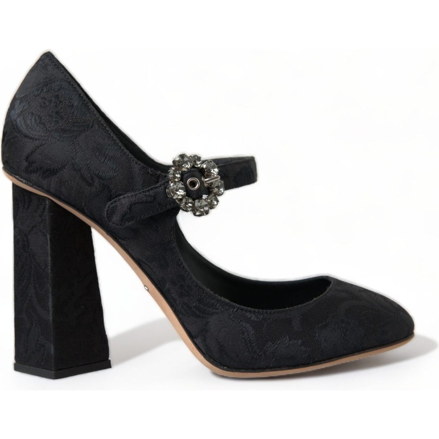 Dolce & Gabbana Black Brocade Mary Janes Heels Pumps Shoes Dolce & Gabbana