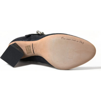 Dolce & Gabbana Black Brocade Mary Janes Heels Pumps Shoes Dolce & Gabbana