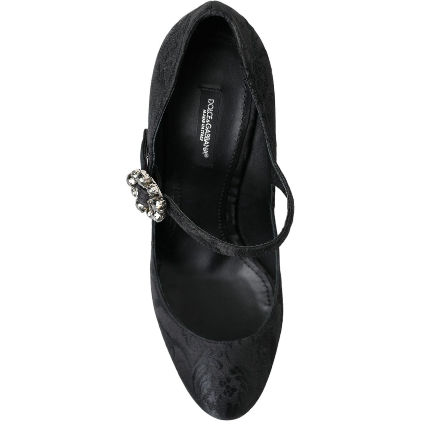 Dolce & Gabbana Black Brocade Mary Janes Heels Pumps Shoes Dolce & Gabbana