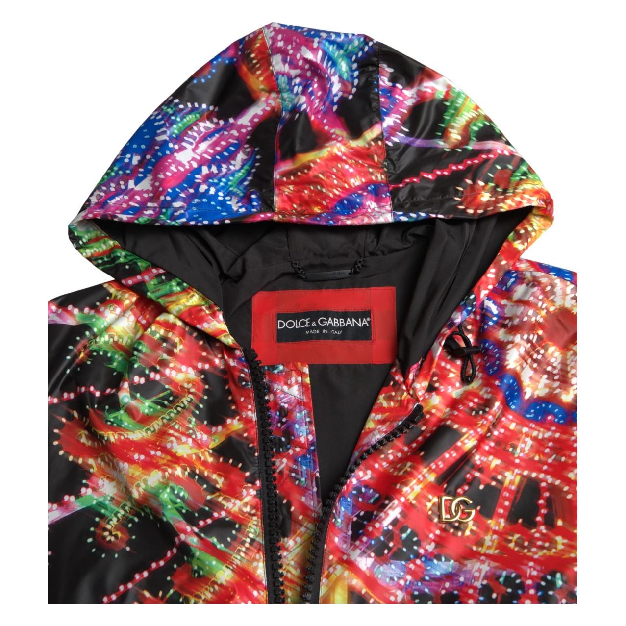 Dolce & Gabbana Multicolor Hooded Sweatshirt Sweater Dolce & Gabbana