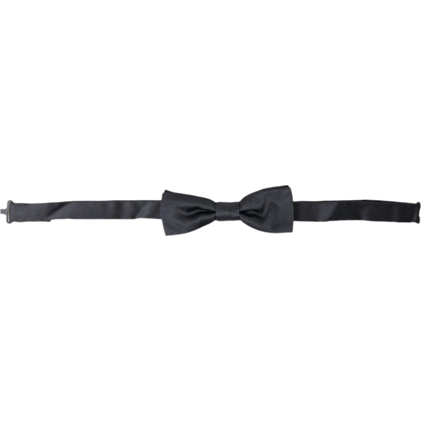 Dolce & Gabbana Dark Gray Silk Adjustable Neck Men Papillon Bow Tie Dolce & Gabbana
