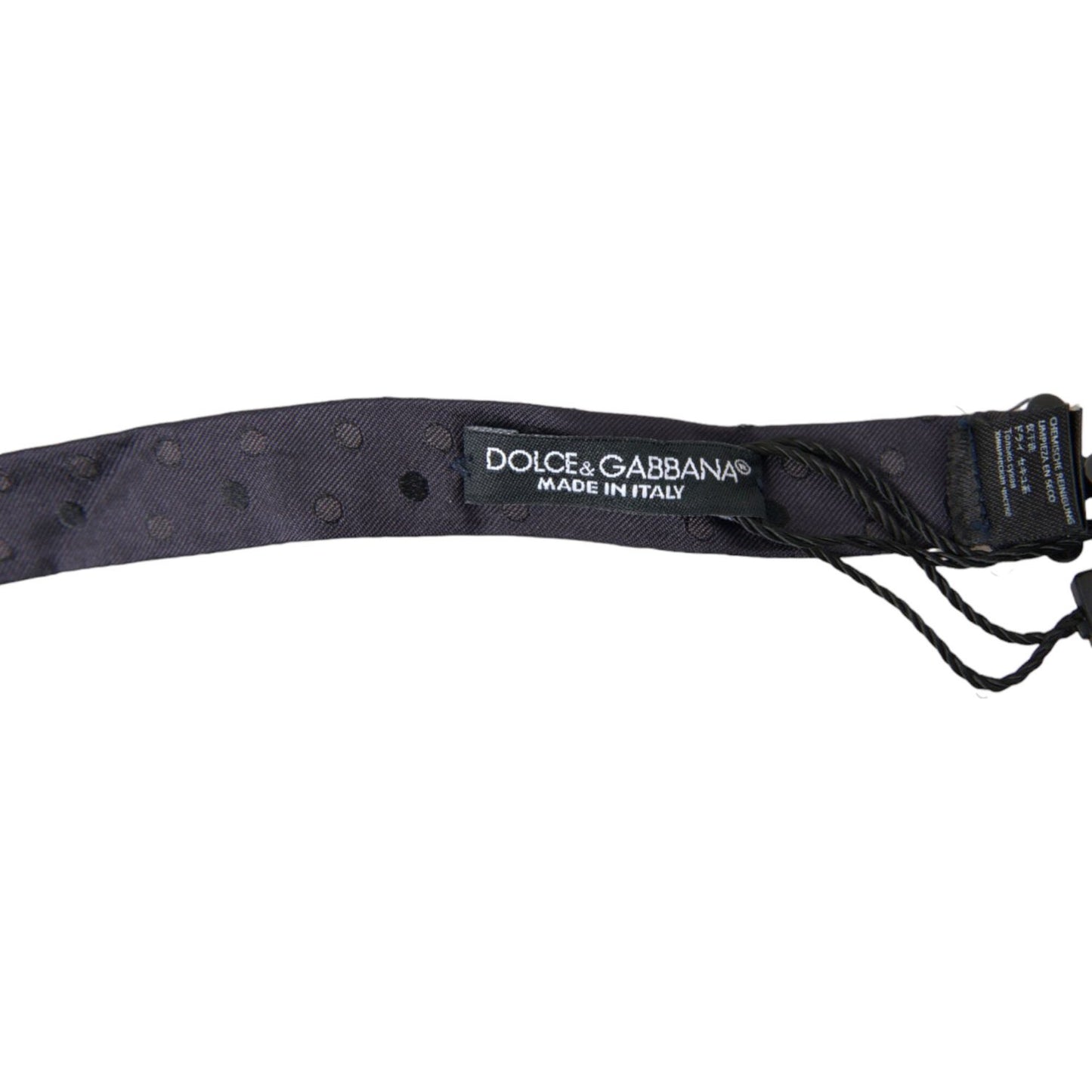 Dolce & Gabbana Blue Polka Dot Silk Adjustable Neck Men Papillon Bow Tie Dolce & Gabbana