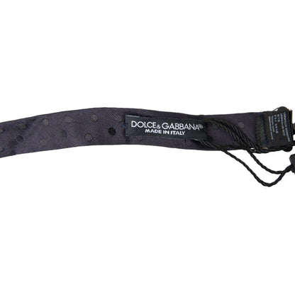 Dolce & Gabbana Blue Polka Dot Silk Adjustable Neck Men Papillon Bow Tie Dolce & Gabbana